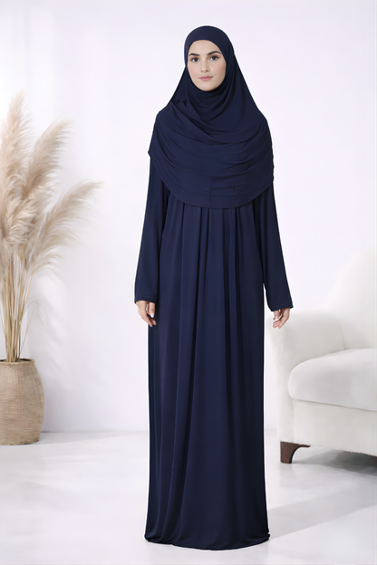 Pratik Başörtülü Robalı Namaz Elbisesi